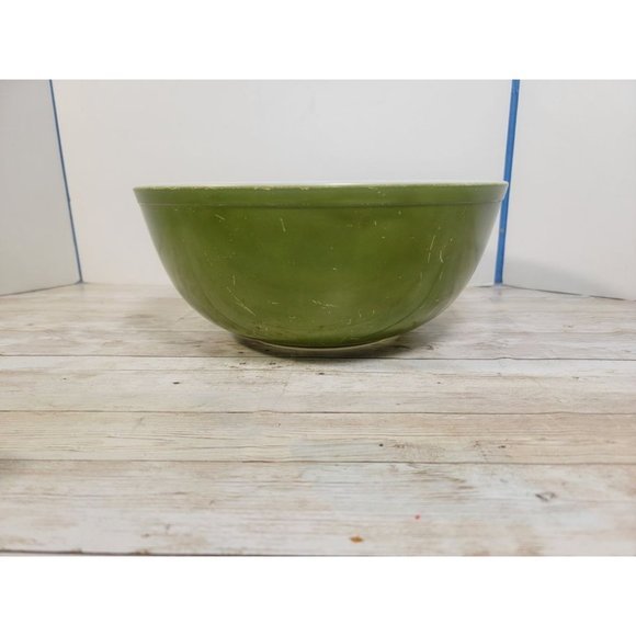 Vintage Olive Green Pyrex 4 quart Nesting bowl #30 USA Ovenware‎ 404 - Picture 5 of 8
